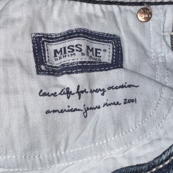 Miss Me Straight Leg Jeans Women’s 27 Blue VTG‎ 23C JD1071T Distressed Stretch - Picture 8 of 14